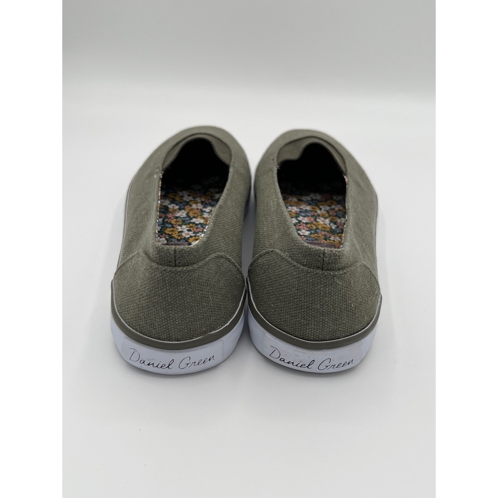 Daniel Green Jena Canvas Slip On Shoes Comfort Casual Olive Green- 7.5N Cotton - Picture 7 of 7